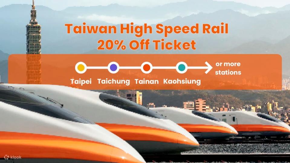 Taiwan High-Speed Rail Ticket for non-Taiwanese. (Photo: Klook SG)