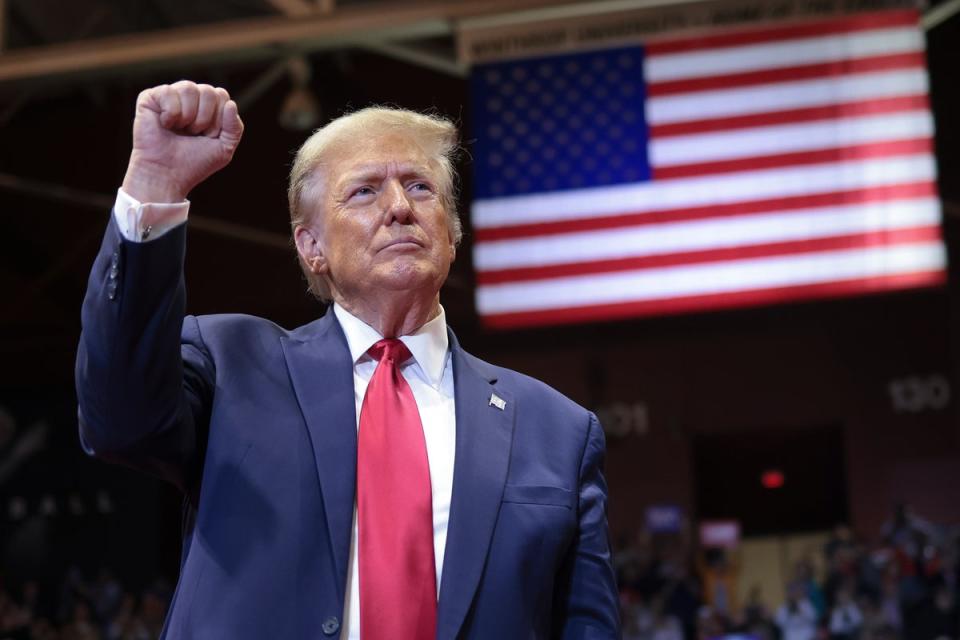 Donald Trump on the campaign trail in South Carolina (Getty)