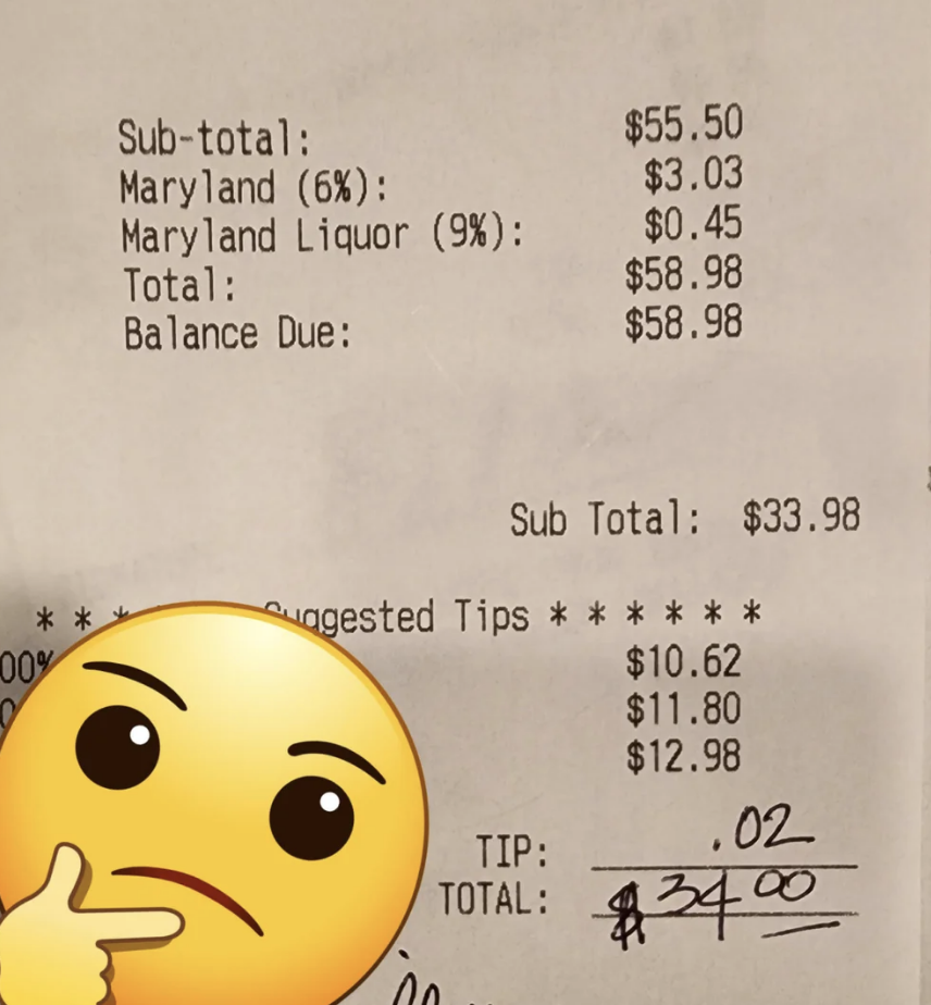 Screenshot of a receipt