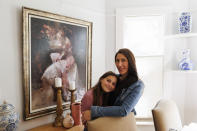 Scarlett Goddard Strahan, 11, and her mom Anna Goddard pose for a portrait at their home on Tuesday, Aug. 20, 2024, in Sacramento, Calif. (AP Photo/Juliana Yamada)