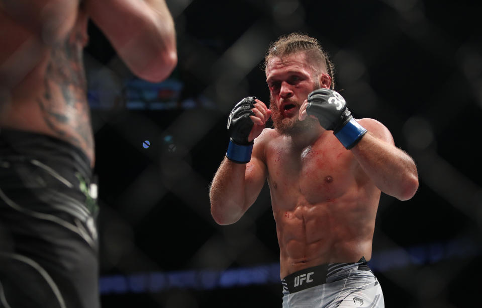 Rafael Fiziev won six straight fights before losing to Justin Gaethje at UFC 286 on March 18. (Kieran Cleeves/PA Images via Getty Images)
