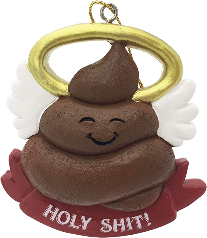 funny christmas ornament holy shit