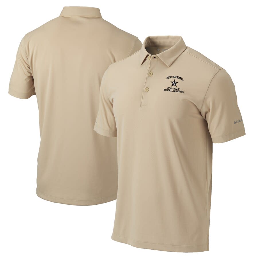 Men's Columbia Gold Vanderbilt 2019 NCAA Men's Baseball College World Series National Champions Polo