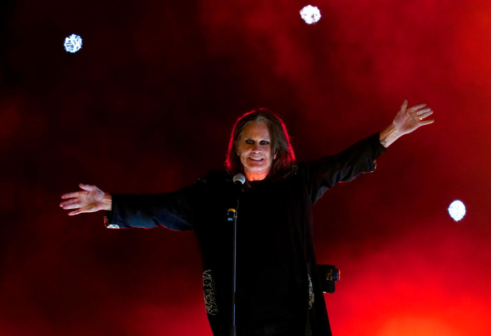 Ozzy Osbourne performs on stage during the Closing Ceremony for the 2022 Commonwealth Games at the Alexander Stadium in Birmingham. Picture date: Monday August 8, 2022. (Photo by David Davies/PA Images via Getty Images)