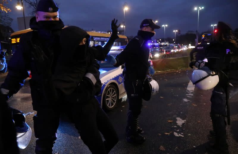 Protest against Poland's Constitutional Tribunal ruling on abortion, in Warsaw