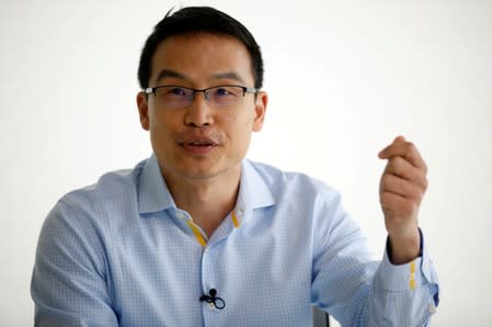 Grab's President Ming Maa speaks during an interview with Reuters in Singapore