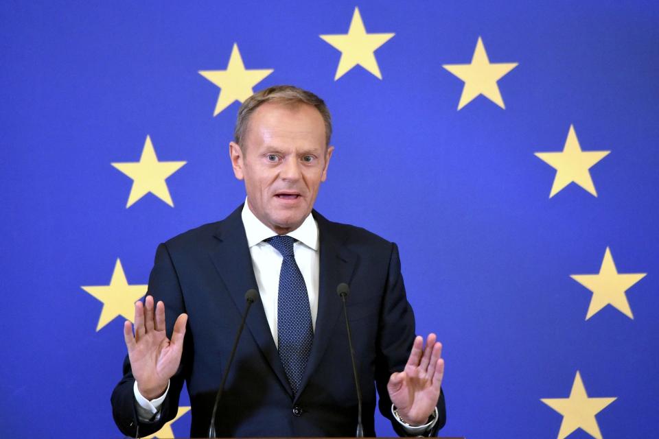 European Council President Donald Tusk has defended the backstop (AFP/Getty Images)