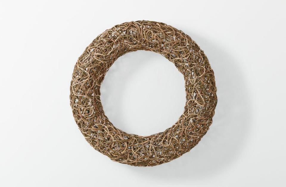 <p>marchsf.com</p><p><strong>$2400.00</strong></p><p>This wreath made from gathered English willow doubles as an art piece. Artist Annemarie O’Sullivan, a former swimmer turned weaver, makes these pieces in East Sussex, England. </p>