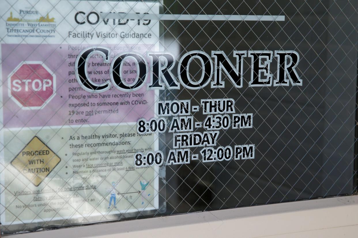 Tippecanoe County Offices of the Coroner, 629 North Sixth St., Monday, Aug. 2, 2021 in Lafayette.