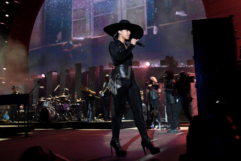 NEW YORK, NEW YORK - SEPTEMBER 28: Alicia Keys performs onstage during the 2019 Global Citizen Festival: Power The Movement in Central Park on September 28, 2019 in New York City. (Photo by Kevin Mazur/Getty Images for Global Citizen)