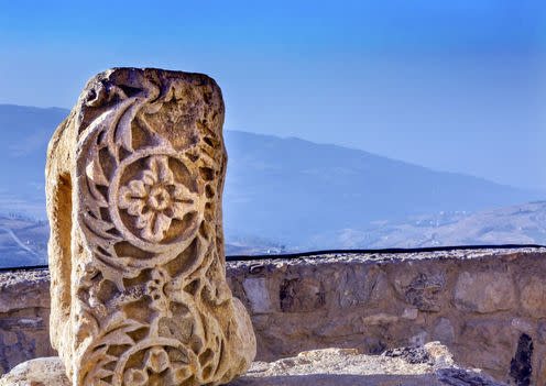 <span class="caption">A Crusader Castle decoration stone at the Arabic Fortress Citadel in Kerak, Jordan, built in 1142. </span> <span class="attribution"><a class="link " href="https://www.shutterstock.com/image-photo/ancient-crusader-castle-decoration-stone-view-551570230?src=KXDuqQS-6sULD5_9sdEdCw-1-11" rel="nofollow noopener" target="_blank" data-ylk="slk:Bill Perry/Shutterstock;elm:context_link;itc:0;sec:content-canvas">Bill Perry/Shutterstock</a></span>