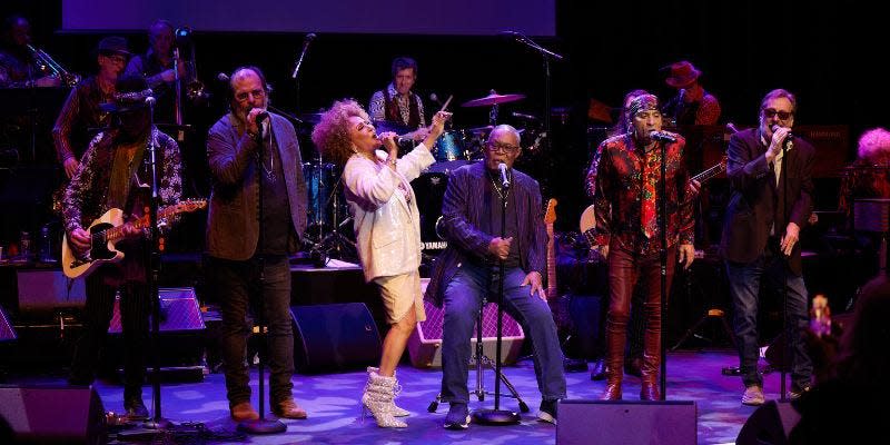 Marc Ribler, Steve Earle, Darlene Love, Sam Moore, Steven Van Zandt and Southside Johnny, shown April 15 at the inaugural American Music Honors event, presented by the Bruce Springsteen Archives and Center for American Music. The event took place at the Pollak Theatre on the campus of Monmouth University in West Long Branch.
