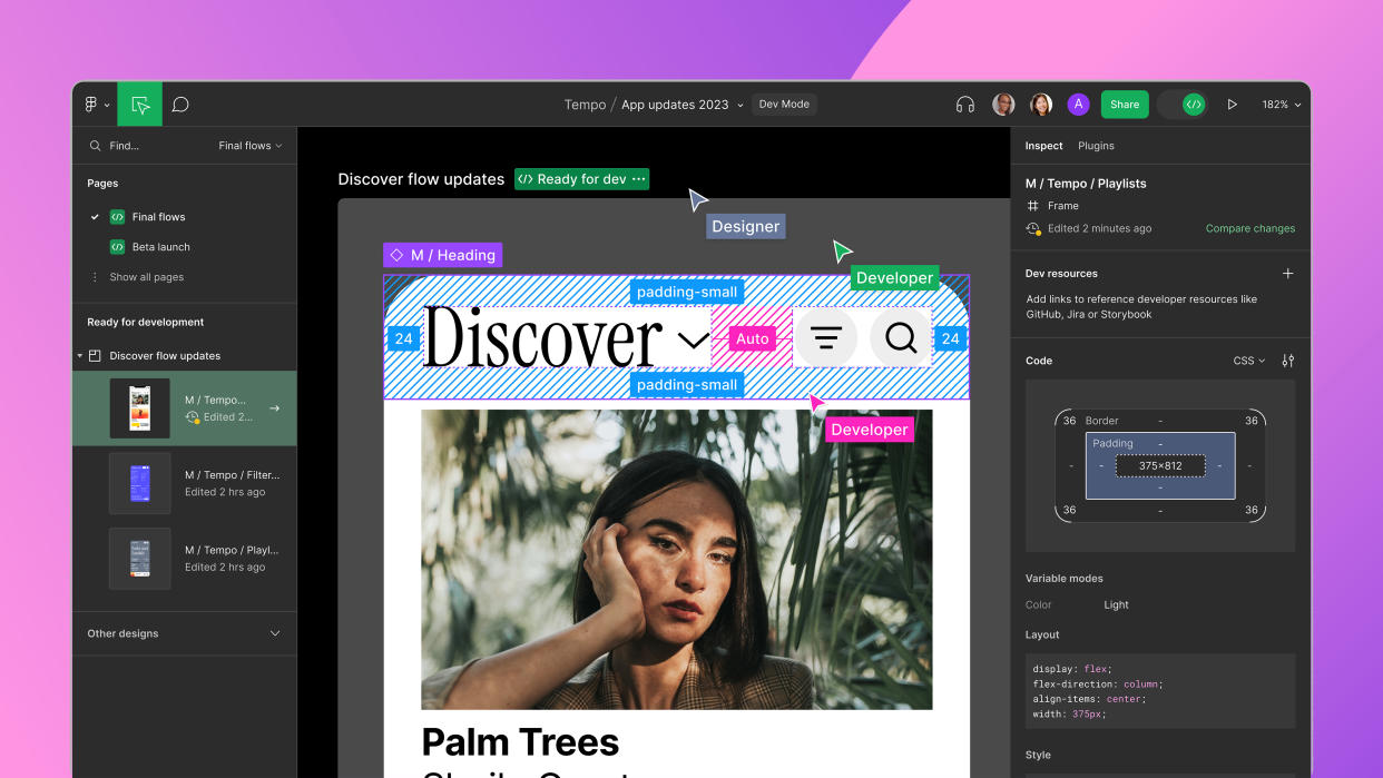  Dev mode in Figma 