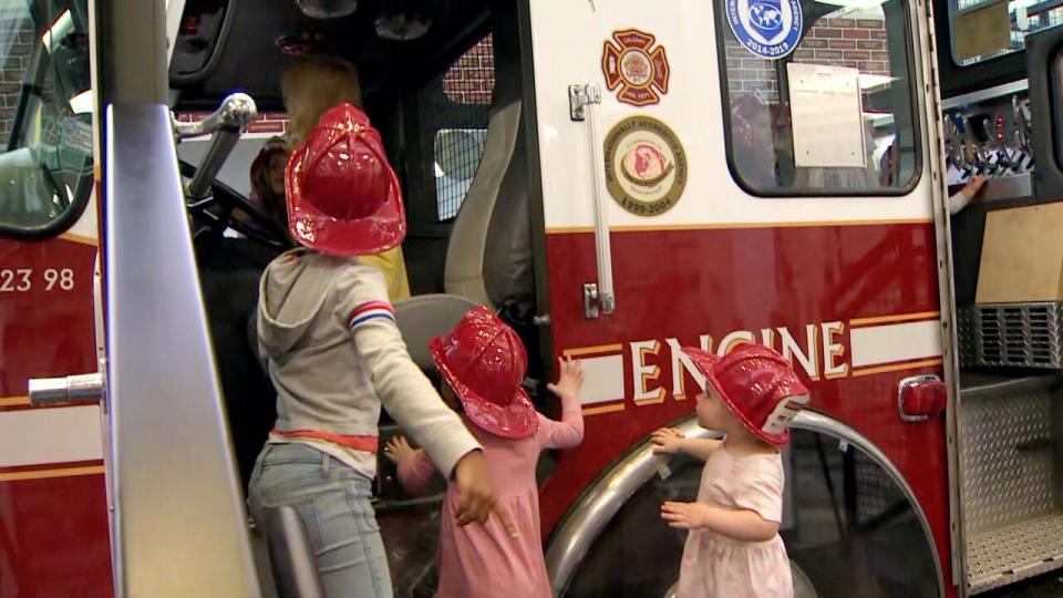 Children will explore Engine 23 on April 15. 