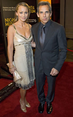 Christine Taylor and Ben Stiller at the New York premiere of 20th Century Fox's Night at the Museum