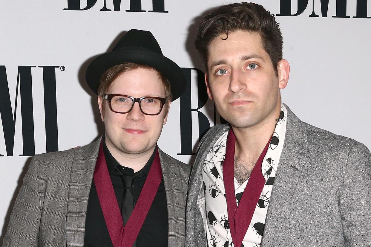Patrick Stump, left, and Joe Trohman of Fall Out Boy, winners of the BMI Pop Awards for "Centuries" and "Uma Thurman" arrive at the 64th annual BMI Pop Awards at the Beverly Wilshire Hotel, in Beverly Hills, Calif 64th Annual BMI Pop Awards - Arrivals, Beverly Hills, USA