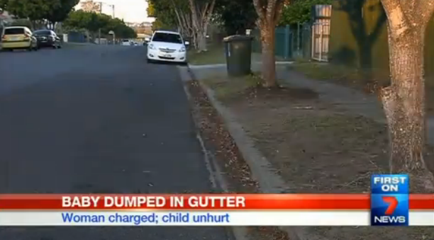 The 14-month-old girl was found alone inside a pram by children on Sittella St in Inala on Thursday morning. Photo: 7 News