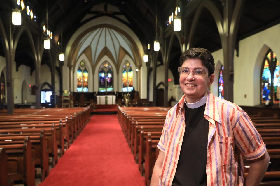 Rev. Dr. Mary Barber inside St. Paul's Episcopal Church in the City of Poughkeepsie on June 16, 2022. 