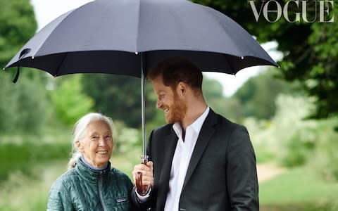 Prince Harry recently spoke to Jane Goodall about racism and 'unconscious bias' in British Vogue - Credit: Chris Allerton