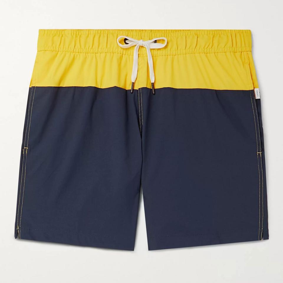 Charles Slim-Fit Short-Length Colour-Block Swim Shorts