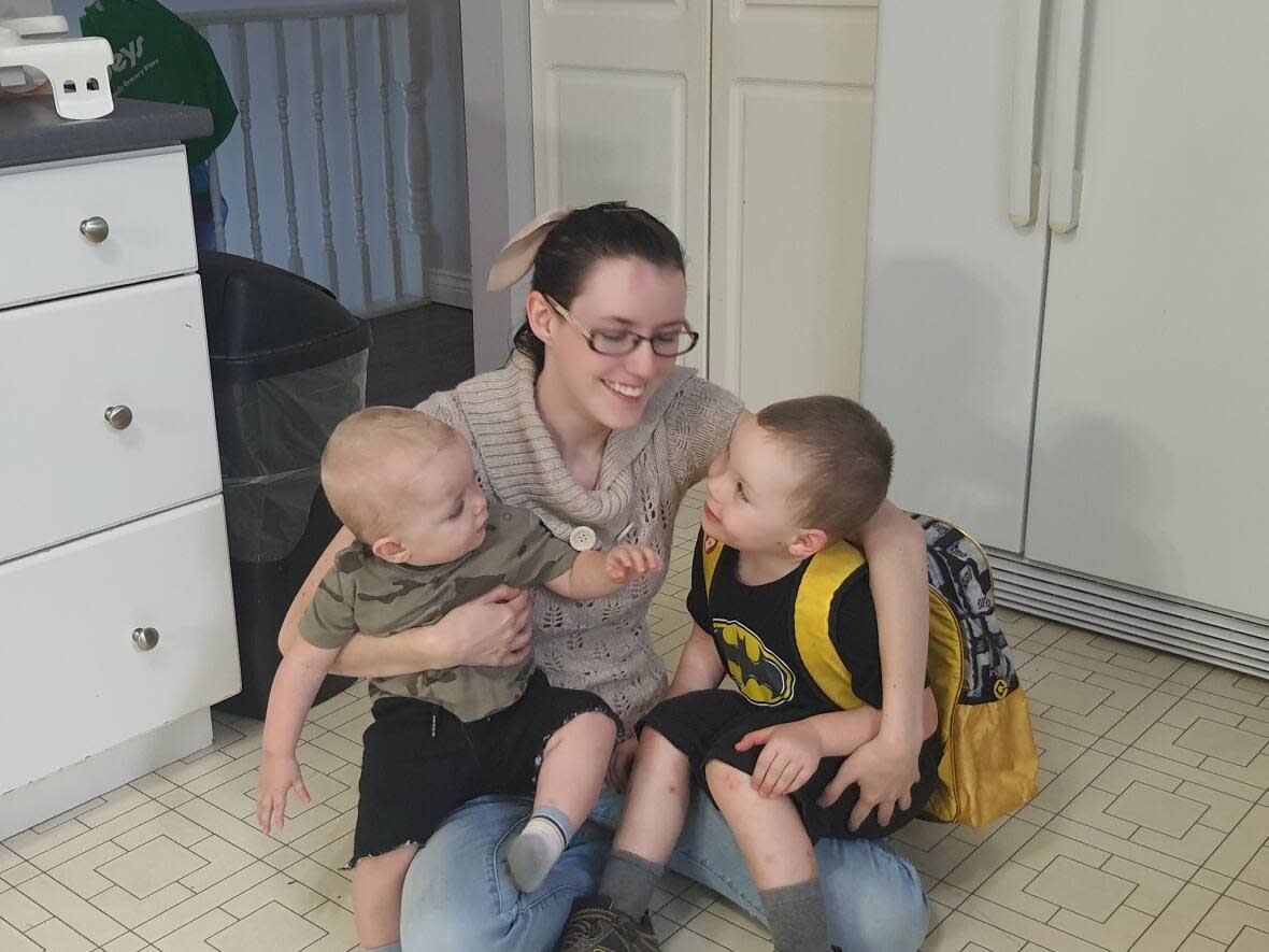 Margaret MacIntosh of Antigonish, N.S., says she's frustrated to find there is no space in the early intensive behavioural intervention (EIBI)  program for her four-year-old son, at right, before the new school year starts in September. (Submittted by Margaret MacIntosh - image credit)