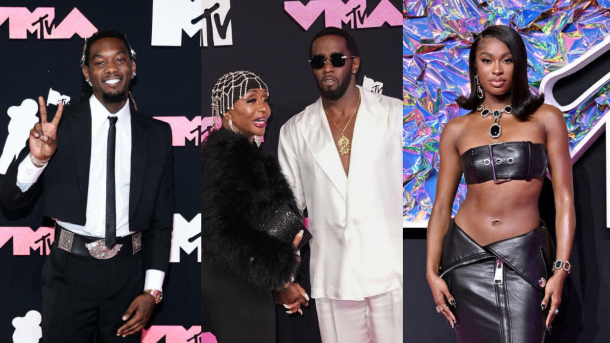 Offset, Janice Combs, Diddy and Coco Jones at 2023 MTV VMAs