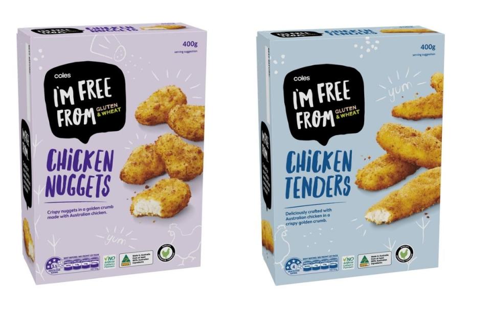 On closer inspection, the packaging says the products are free from gluten and wheat but can be found amongst the vegan products. Source: Coles