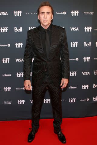 <p>Robin L Marshall/Getty </p> Nicolas Cage attends the 2023 Toronto International Film Festival on Sept. 9, 2023 in Toronto, Ontario