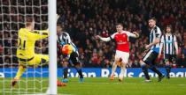 Football Soccer - Arsenal v Newcastle United - Barclays Premier League - Emirates Stadium - 2/1/16 Newcastle's Rob Elliot saves a shot from Arsenal's Aaron Ramsey Reuters / Eddie Keogh Livepic