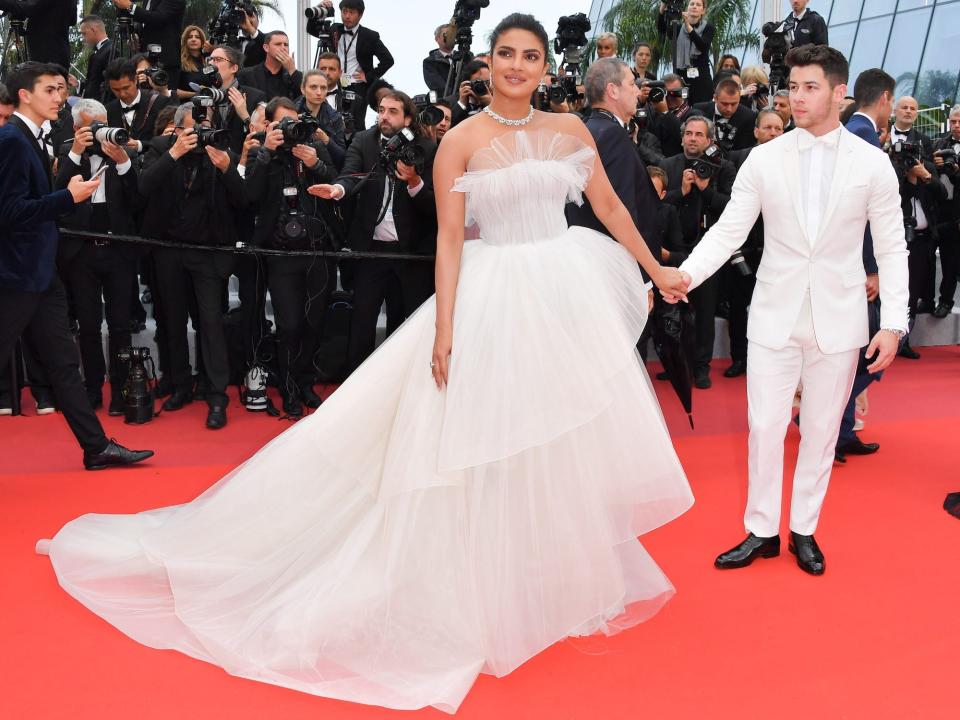 Priyanka Chopra Jonas and Nick Jonas at the Cannes Film Festival on May 18, 2019.