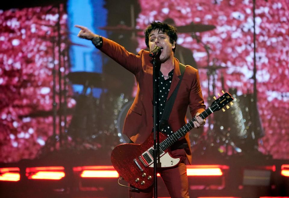 Billie Joe Armstrong of Green Day performs on day three of the Bud Light Super Bowl Music Fest, Saturday, Feb. 12, 2022, at Crypto.com Arena in Los Angeles.