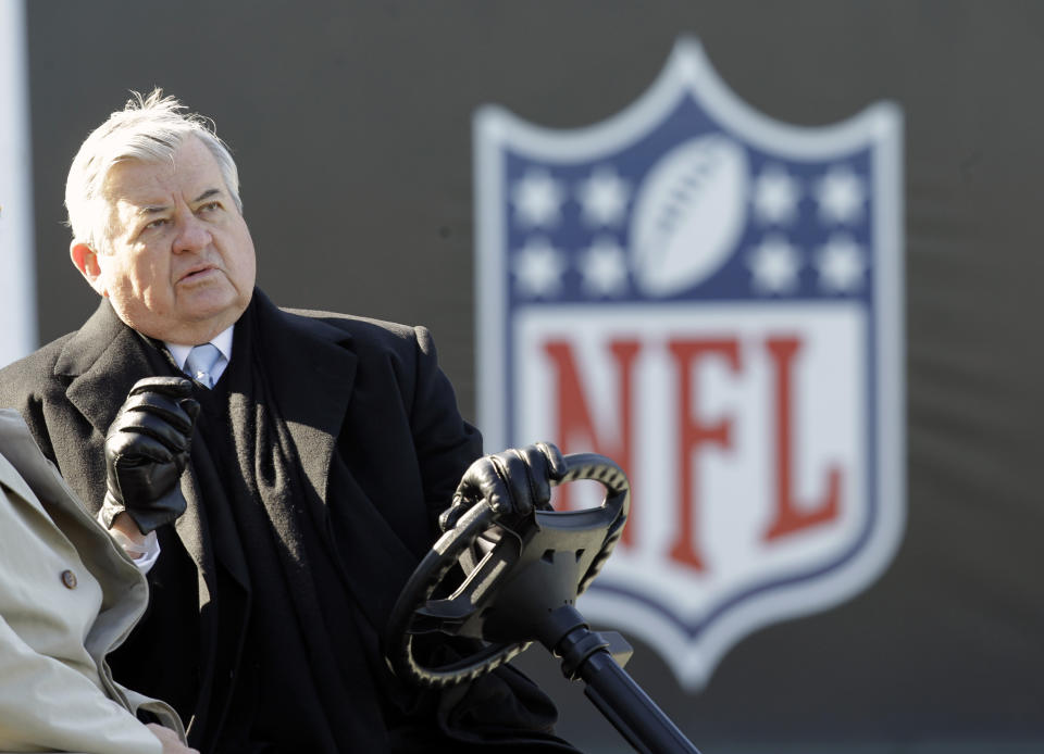 Former Carolina Panthers owner Jerry Richardson was fined $2.75 million by the NFL. (AP)