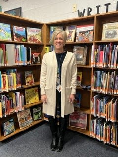 Sandy Hale, kindergarten teacher at Mount Olive Elementary School. Teacher of the Year, 2022-23