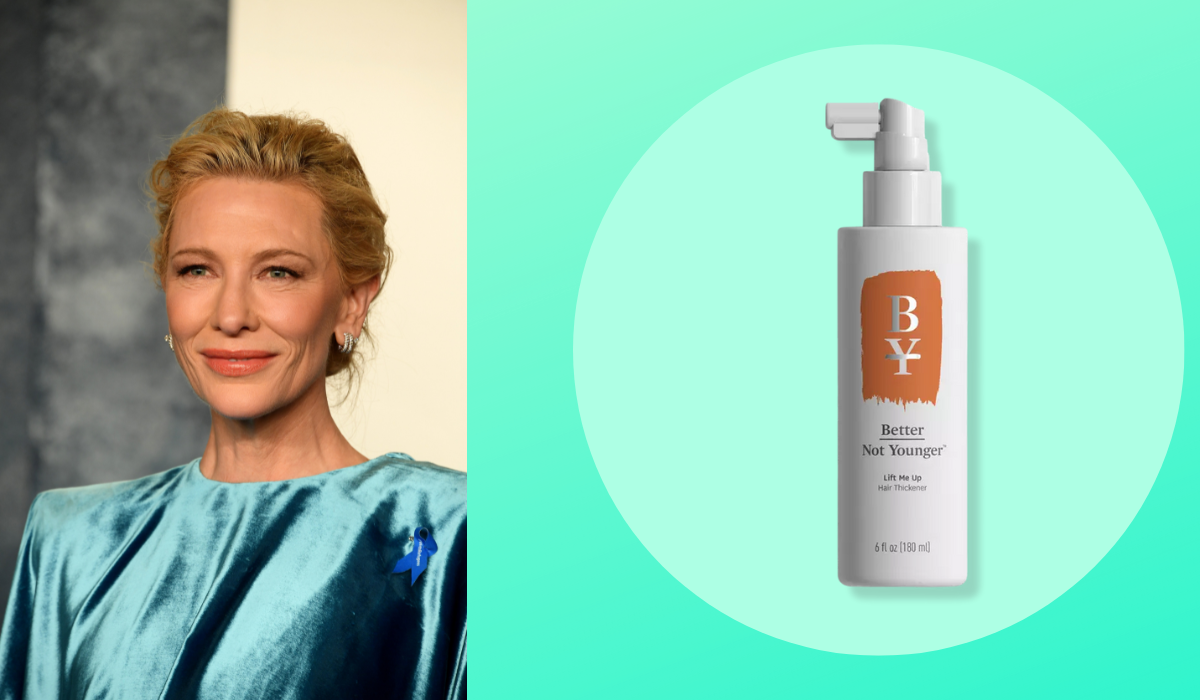 Cate Blanchett and thickening spray