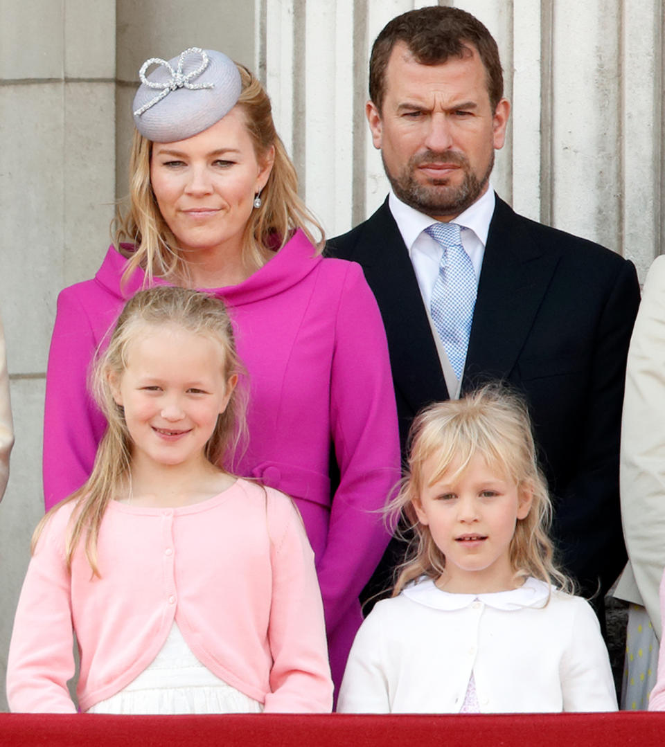 <p>Peter and Autumn Phillips have two daughters who share a close bond with their cousins — Savannah has even been spotted <a href="https://people.com/royals/savannah-phillips-covering-prince-george-mouth-gif/" rel="nofollow noopener" target="_blank" data-ylk="slk:shushing Prince George;elm:context_link;itc:0;sec:content-canvas" class="link ">shushing Prince George</a> despite his status as future monarch!</p>