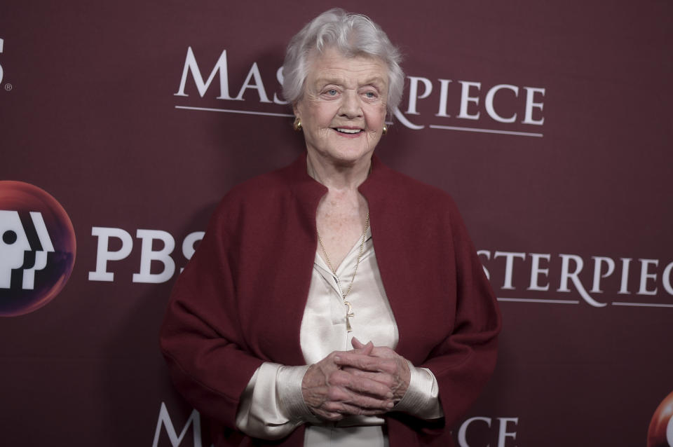 FILE - Angela Lansbury attends a photocall during the PBS Television Critics Association Winter Press Tour on Jan. 16, 2018, in Pasadena, Calif. Lansbury turns 97 on Oct. 16. (Photo by Richard Shotwell/Invision/AP, File)