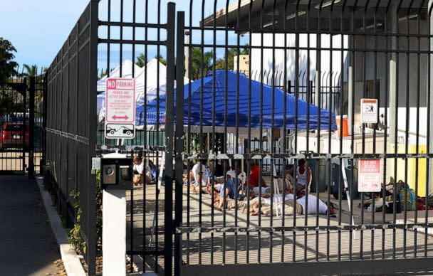 PHOTO: Migrants from Cuba wait to be processed at the U.S. Customs and Border Protection Marathon Border Patrol Station on Jan. 5, 2023, in Marathon, Fla. (Joe Raedle/Getty Images, FILE)