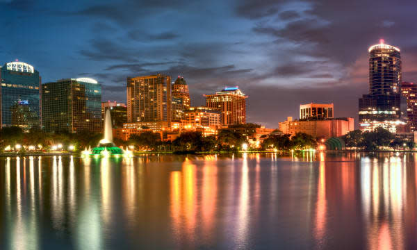 Downtown Orlando as Night Comes - VIEW LARGE