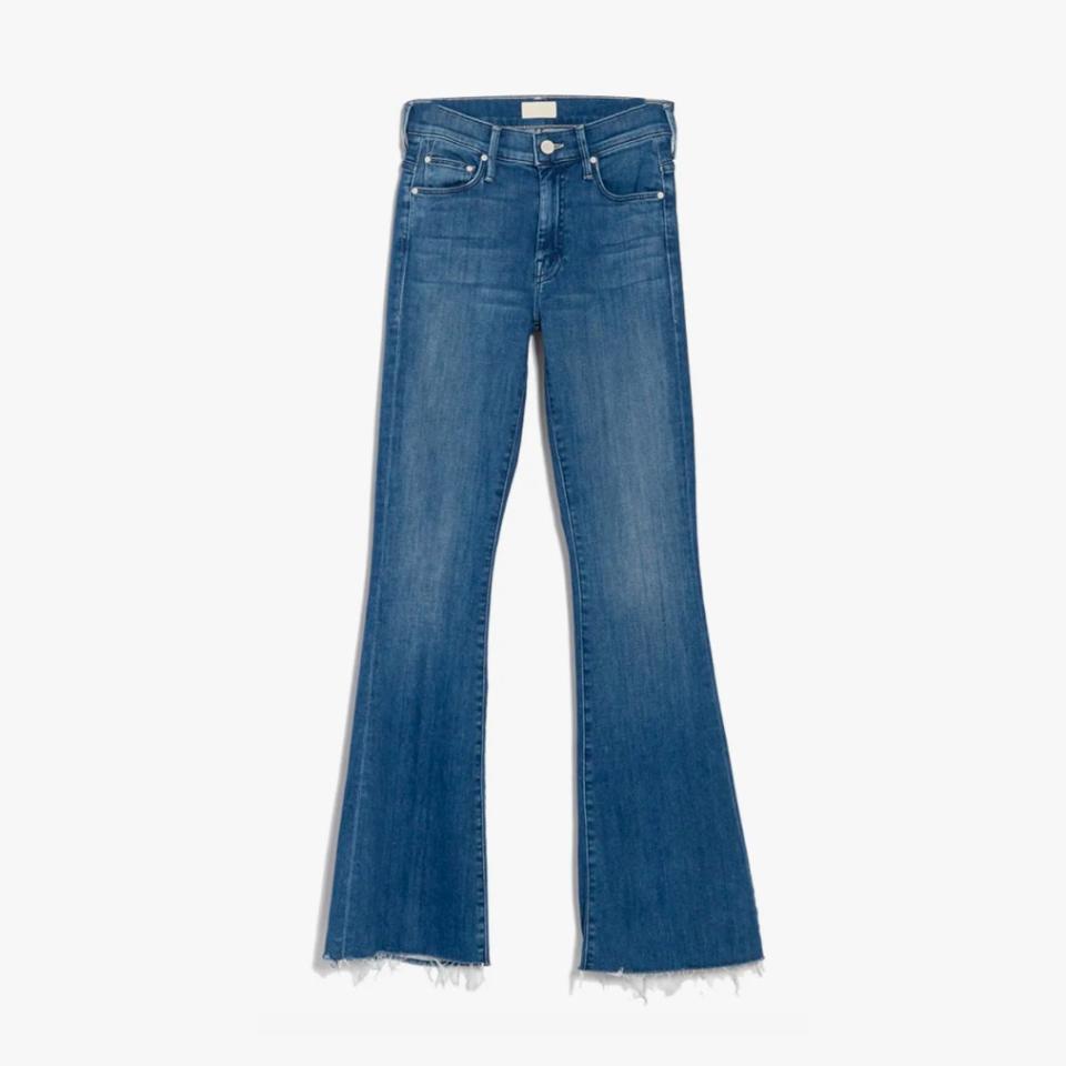 Mother fray hem bootcut jeans