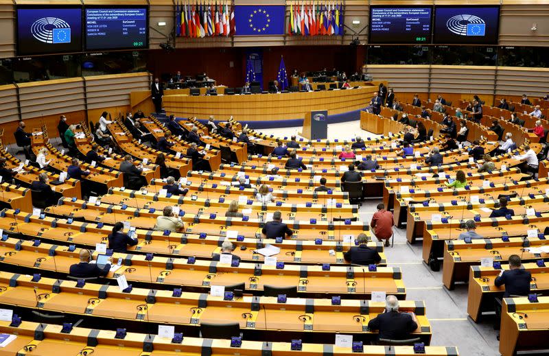 FILE PHOTO: Extraordinary plenary session of the EU Parliament in Brussels