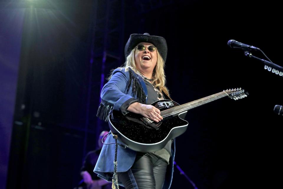 Melissa Etheridge performs on the Palomino stage during Stagecoach country music festival at the Empire Polo Club in Indio, Calif., on Friday, April 28, 2023. 