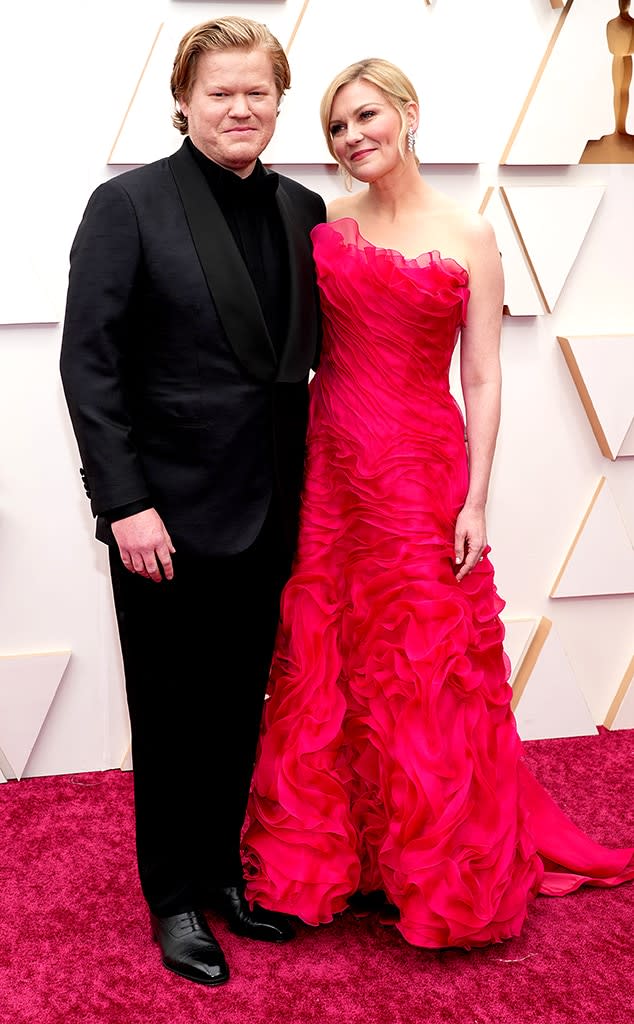 2022 Oscars, 2022 Academy Awards, Red Carpet Fashion, Couples, Jesse Plemons, Kirsten Dunst