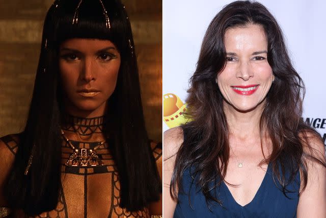 <p>NBCUniversal; Victoria Sirakova/Getty</p> Patricia Velasquez in 1999's 'The Mummy' and in 2024