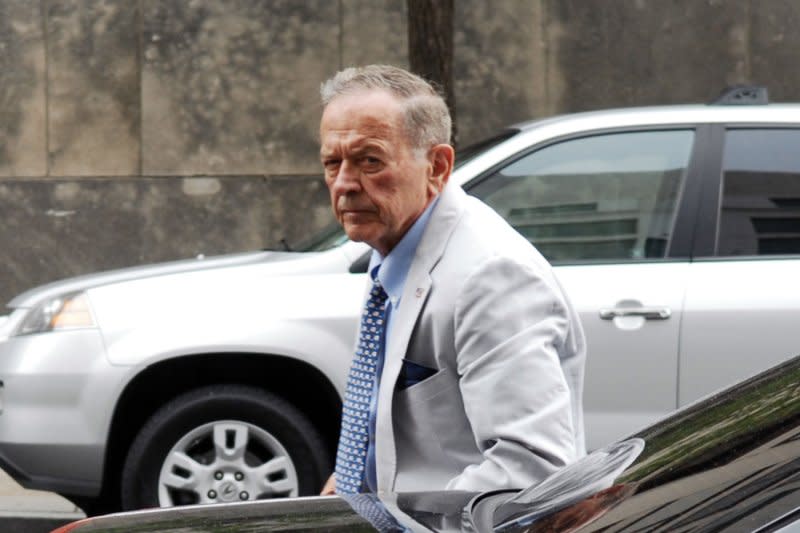 Sen. Ted Stevens, R-Alaska, arrives at the U.S. District Courthouse for his arraignment in Washington on July 31, 2008. On July 29, 2008, Stevens was indicted on seven counts of failing to disclose thousands of dollars in services he received to renovate his home. File Photo by Alexis C. Glenn/UPI