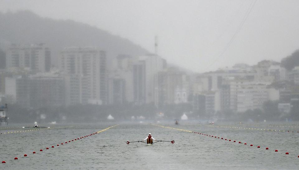 Summer Olympics rowing practice