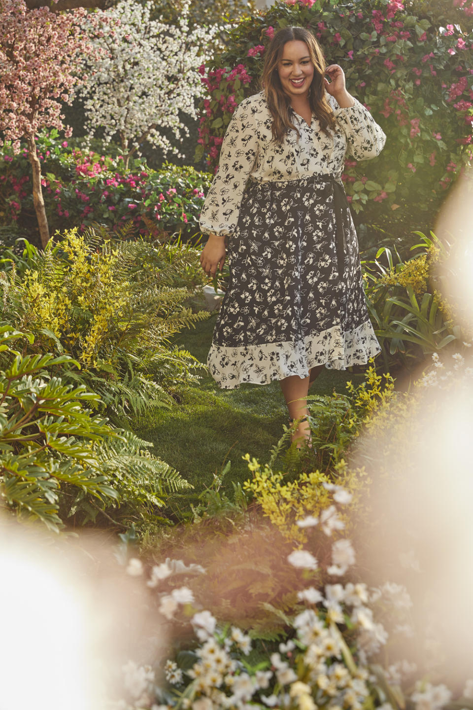 Lane Bryant x Beauticurve Mixed Floral Wrap Dress (Photo: Lane Bryant)