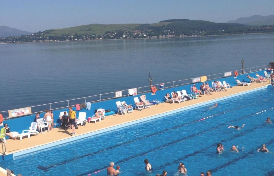 Outdoor swimming pools in Scotland are a thing (don't worry, this is heated) (Angie Freeman)