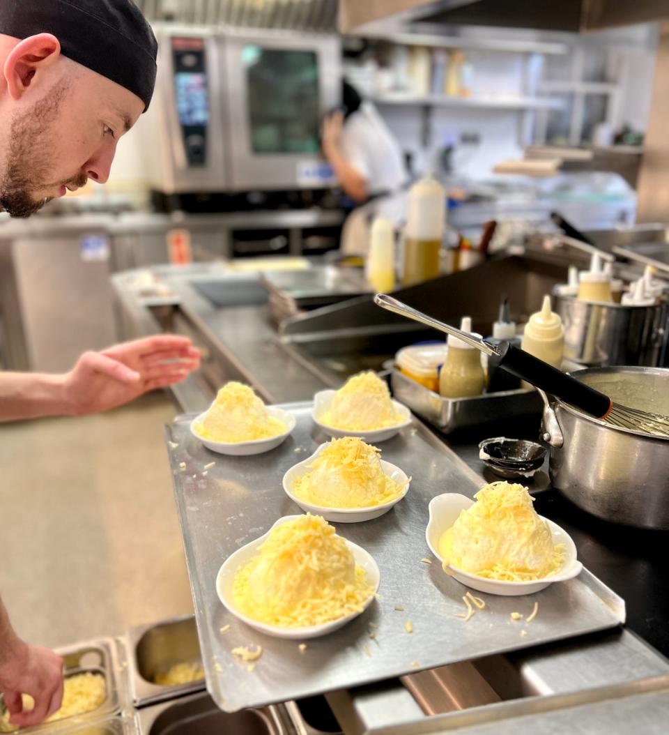 The souffle being prepared (Mike Daw)