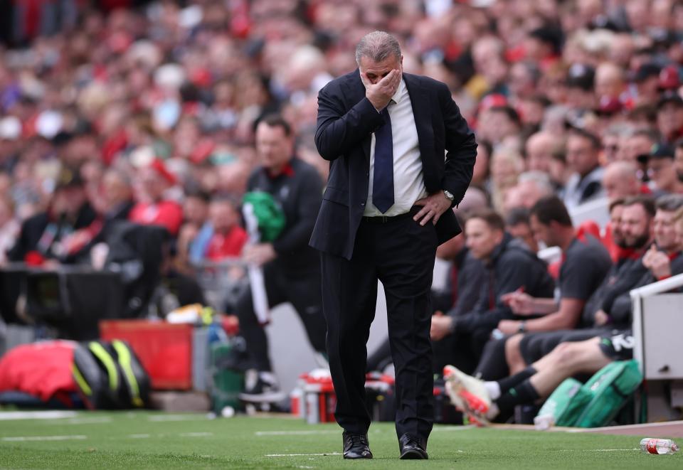 Ange Postecoglou is struggling to get anything out of his players (EPA)