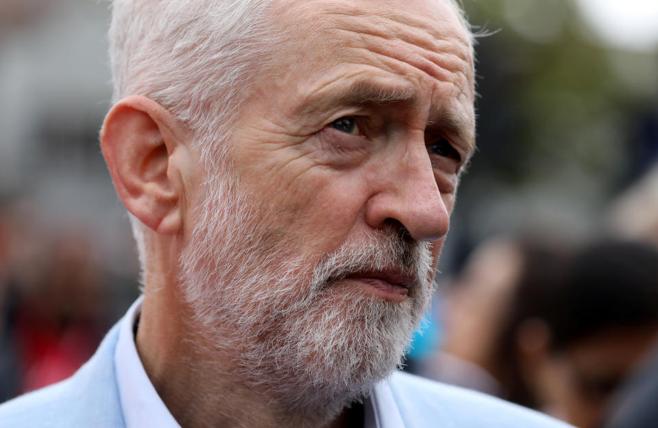 Leader of Britain's opposition Labour party, Jeremy Corbyn, is seen during a visit to Chingford, London, Britain September 28, 2019.  REUTERS/Simon Dawson